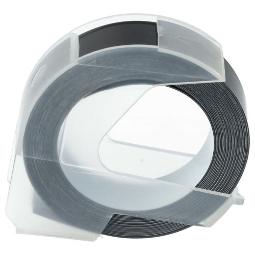 VHBW Dymo 0898132 3D Label Tape, 12mm, White-Black