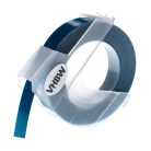 VHBW Dymo S0898240, 0898240, 520101 3D Embossing Label Tape - 9 mm, White-Dark Blue
