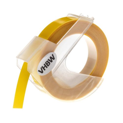 VHBW Dymo 0898220, S0898220, 520101 3D Embossing Label Tape - 9 mm, White-Bright Yellow
