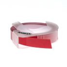 VHBW Dymo 0898120, S0898120, 520101 3D embossed label tape - 9 mm, white-dark pink