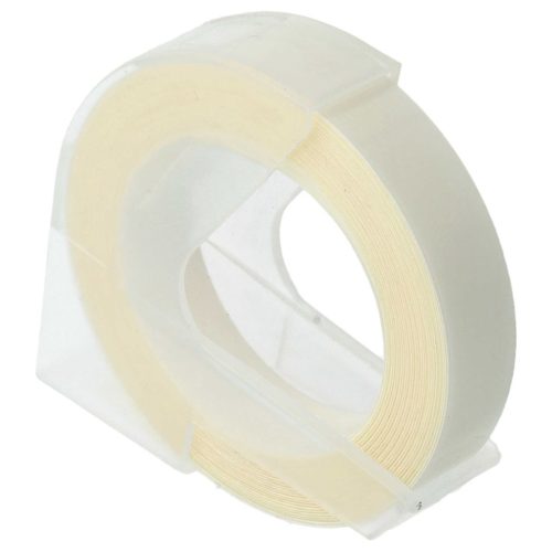 VHBW Dymo 0898100, S0898100, 520101 3D Embossed Label Tape - 9 mm, White-Clear