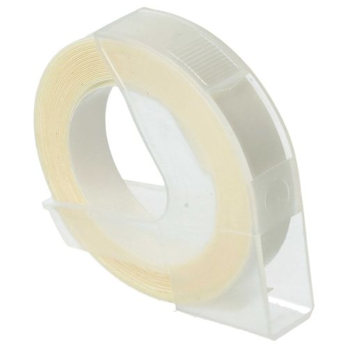 VHBW Dymo 0898100, S0898100, 520101 3D Embossed Label Tape - 9 mm, White-Clear