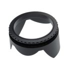 VHBW Lens Hood for 95 mm Lens - Black Tulip Shaped Lens Shade