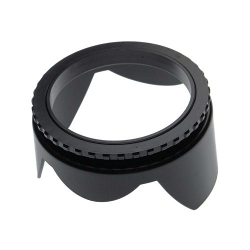VHBW Lens Hood for 95 mm Lens - Black Tulip Shaped Lens Shade