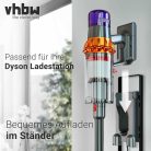 VHBW Dyson Handstaubsauger Ständer + 4 Zubehörhalter, schwarz