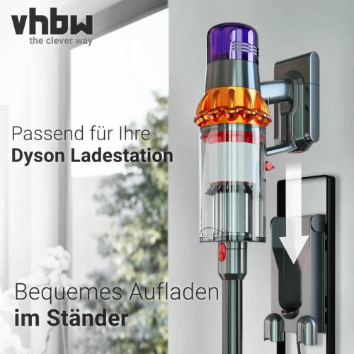 VHBW Dyson Handstaubsauger Ständer + 4 Zubehörhalter, schwarz