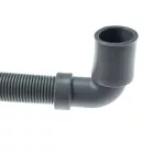 VHBW Drain Hose - 22/29 mm, right angle connector, gray