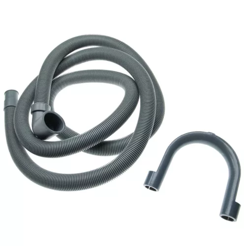 VHBW Drain Hose - 22/29 mm, right angle connector, gray