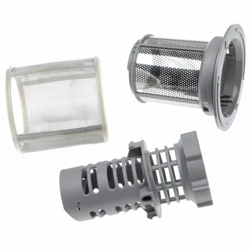 VHBW Microfilter Set (3 pieces), 9 cm, Silver Gray