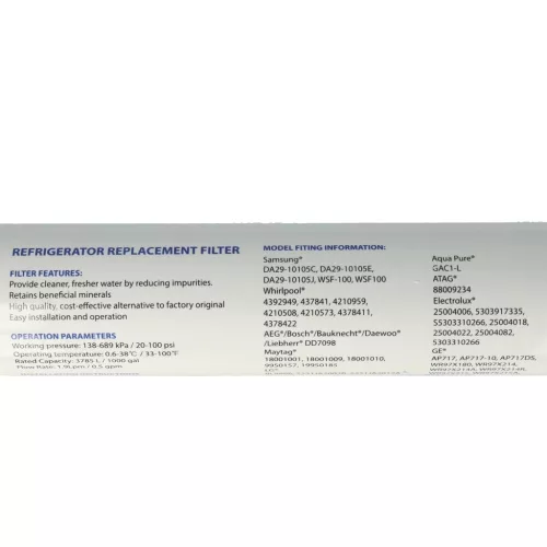 VHBW 3M IL-IM-01 Water Filter for Hanseatic Refrigerator