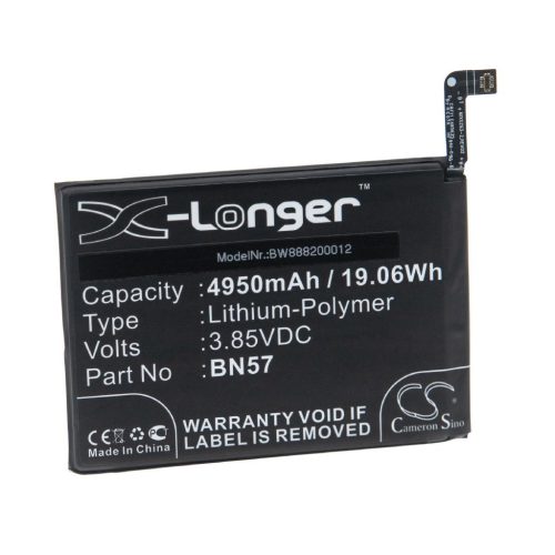 VHBW Mobile Phone Battery for Poco / Xiaomi BN57 - 4950 mAh 3.85 V Li-Polymer - Smartphone Battery