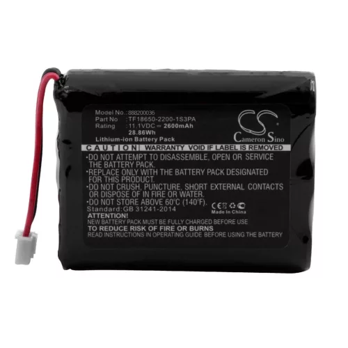 VHBW Akkumulátor  Marshall TF18650-2200-1S3PA-t Marshall hangszóróhoz - Li-Ion 2600 mAh