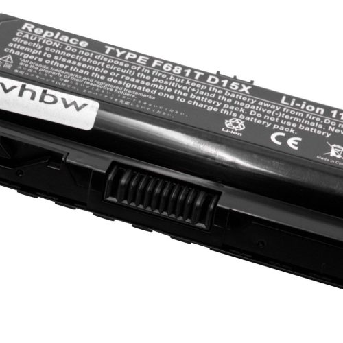 VHBW Notebook Battery Dell 0HC26Y, 0F681T, 0D951T, 312-0207, 0W3VX3 - 5200 mAh 11.1 V Li-Ion, black