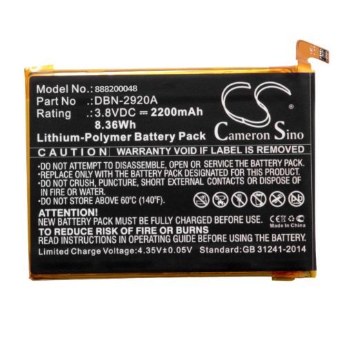 VHBW Mobile Phone Battery for Doro DBN-2920A - 2200 mAh 3.8 V Li-polymer - Smartphone Battery