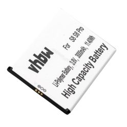   VHBW Mobile Phone Battery for Ulefone S8, S8 Pro - 3000 mAh 3.8 V Li-Polymer - Smartphone Battery
