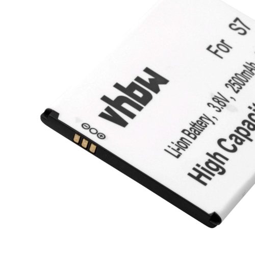 VHBW Mobile Phone Battery for Ulefone S7 - 2500 mAh 3.8 V Li-Ion - Smartphone Battery