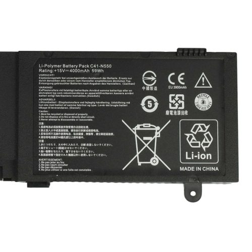 VHBW Notebook Battery Asus 0B200-00390000, 0B200-00390100 - 4000 mAh 15 V Li-polymer, black