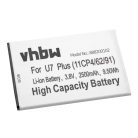 VHBW Mobile Phone Battery for Oukitel 11CP4/62/91 - 2500 mAh 3.8 V Li-Ion - Smartphone Battery