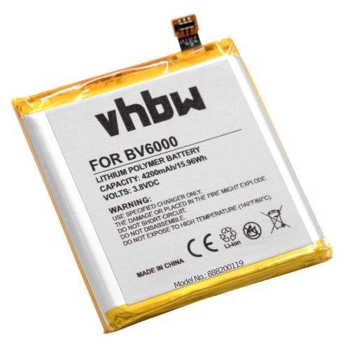 VHBW Mobile Phone Battery for Blackview PHH756060P - 4200 mAh 3.8 V Li-Polymer - Smartphone Battery