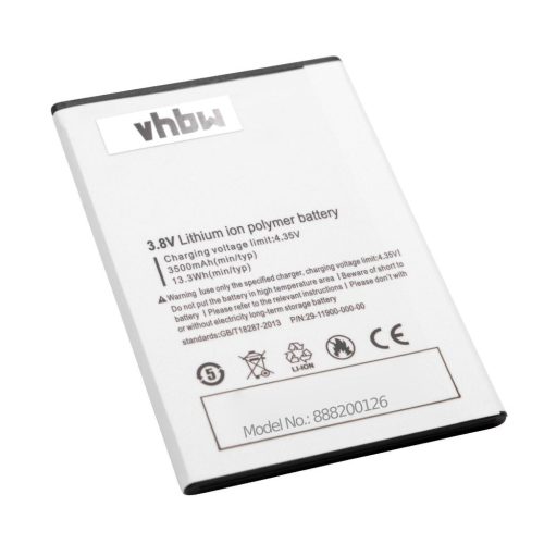 VHBW Mobile Phone Battery Ulefone 29-11900-000-00 - 3500 mAh 3.8 V Li-Polymer - Smartphone Battery