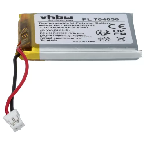 VHBW Battery Fatboy PN704050 - 1600 mAh 3.7 V Li-polymer