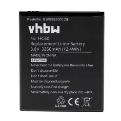   VHBW Mobiltelefon Akku für Motorola HC60 - 3250 mAh 3,8 V Li-Polymer
