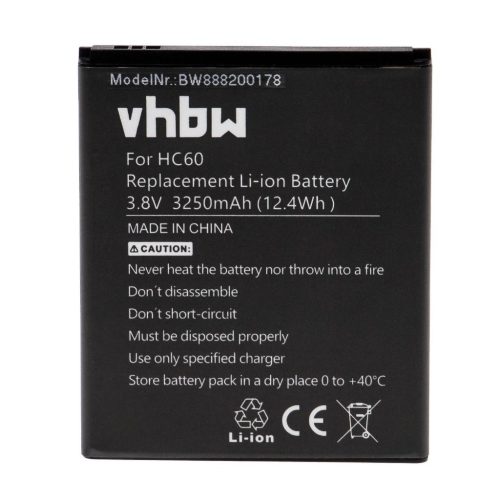 Mobiltelefon akkumulátor  Motorola HC60-hoz - 3250 mAh 3,8 V Li-polimer