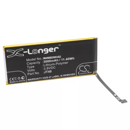 VHBW Mobile Phone Battery for Motorola JT40 - 3000 mAh 3.8 V Li-Polymer