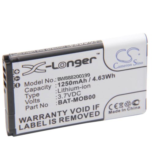 VHBW Honeywell 3159122, 26111710, BAT-MOB00, 55-003233-01 Battery - 1250 mAh, 3.7 V