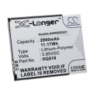 VHBW Mobile Phone Battery for Nokia HQ510 - 2900 mAh 3.85 V Li-Polymer