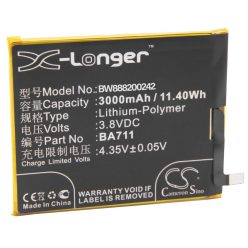   VHBW Mobile Phone Battery for Meilan BA711 - 3000 mAh 3.8 V Li-Polymer - Smartphone Battery