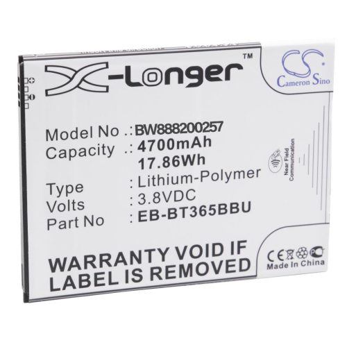 VHBW Tablet Battery for Samsung EB-BT365BBU, EB-BT365BBC, EB-BT365BBE - 4700 mAh 3.8 V Li-Polymer