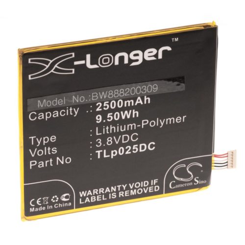 Mobiltelefon akkumulátor  Alcatel TLp025DC - 2500 mAh 3,8 V Li-polymer