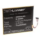VHBW Mobile Phone Battery for Alcatel TLp025GC - 2500 mAh 3.8 V Li-Polymer