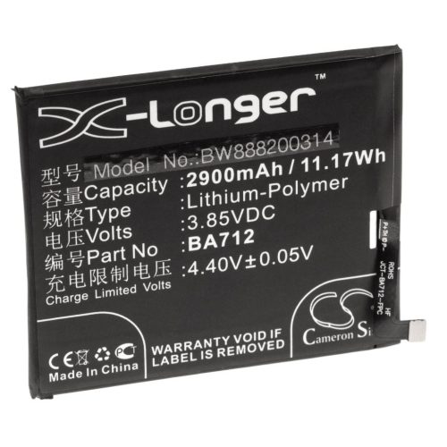 VHBW Mobile Phone Battery for Meilan BA712 - 2900 mAh 3.85 V Li-Polymer - Smartphone Battery