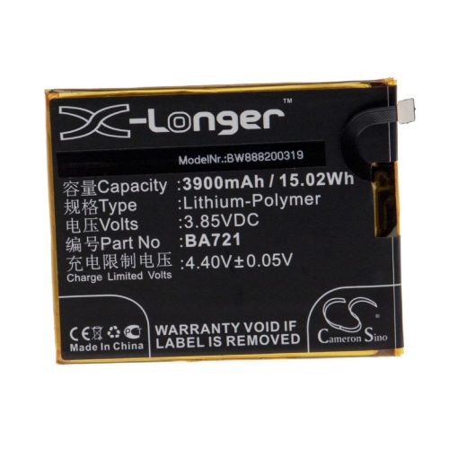 VHBW Mobile Phone Battery for Meilan BA721 - 3900 mAh 3.85 V Li-Polymer - Smartphone Battery