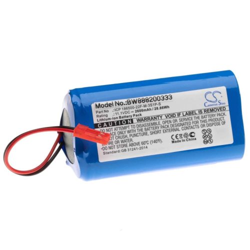 VHBW Electropan ICP 186500-22F-M-3S1P-S Akku - 2600 mAh, 11,1 V, Li-Ion