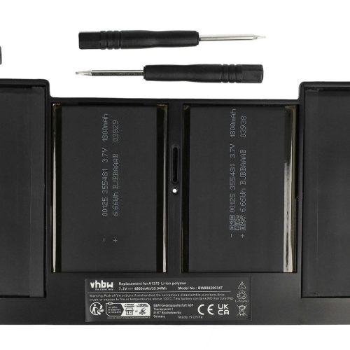 VHBW Notebook Battery Apple 661-5736, A1375, 020-6920-B - 4800 mAh 7.3 V Li-polymer, black
