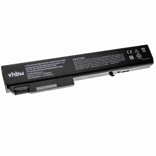 VHBW Notebook akkumulátor  HP 493976-001, 484788-001, 458274-421 - 5200 mAh 14,4 V Li-Ion, fekete