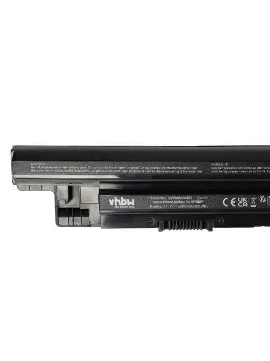 Notebook akkumulátor  Dell 312-1387, 24DRM, 0MF69, 312-1390 - 5200 mAh 11,1 V Li-polimer, fekete