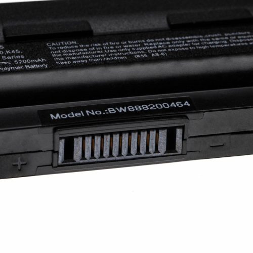 Notebook akkumulátor Asus A33-K55, A32-K55, A41-K55 - 5200 mAh 10,8 V Li-polimer, fekete