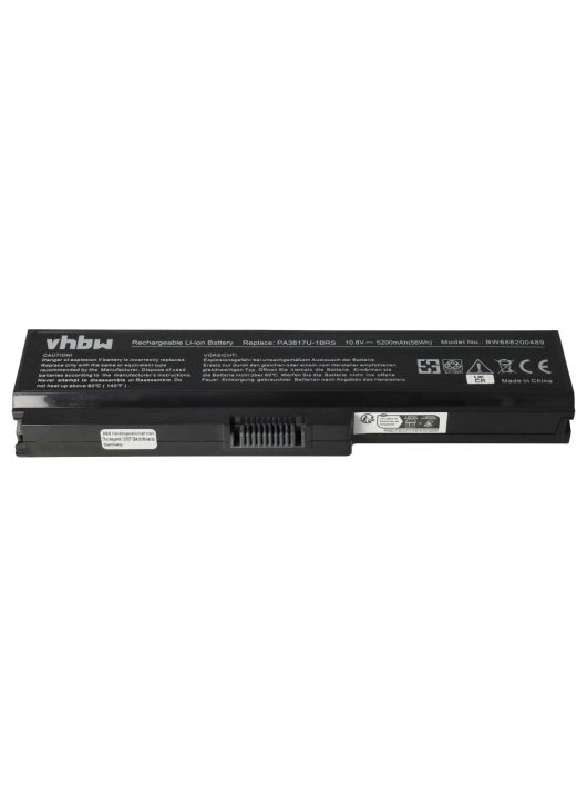 Notebook akkumulátor  Toshiba PA3817U-1BRS, PA3817U-1BAS - 5200 mAh 10,8 V Li-polimer, fekete