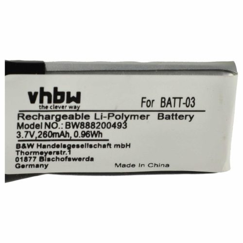 VHBW Kabellose Kopfhörer Akku Sennheiser 504374, BATT-03 - 200 mAh 3,7 V Li-Polymer