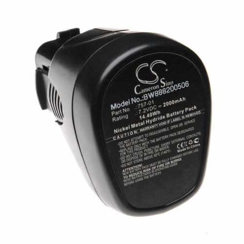VHBW Elektromos kéziszerszámgép akkumulátor Dremel MultiPro 7700-01, 7700-02 multifunkcionális szerszámokhoz - 7.2V, NiMH, 2000mAh