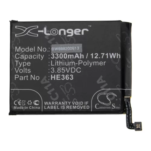 VHBW Mobile Phone Battery for Nokia HE363 - 3300 mAh 3.85 V Li-Polymer