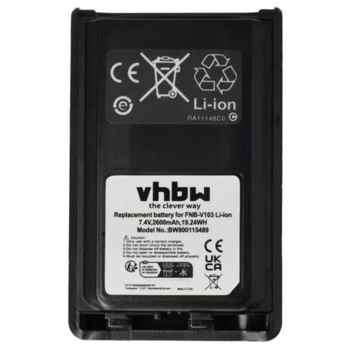 VHBW Radio Akku FNB-V132Li, FNB-V131Li - 2600 mAh 7,4 V Li-Ion