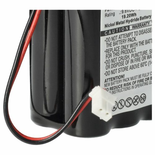 VHBW Alarmanlagen Akku Visonic GP220AAH8YMX, 0-9912-L - 2000 mAh 9,6 V NiMH