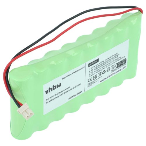 VHBW Alarmanlagen Akku Visonic 100729, 103-300672, GP130AAH6BMX, 0-9912-G - 2000 mAh 9,6 V NiMH