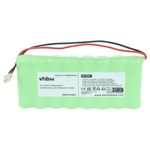 VHBW Alarmanlagen Akku Visonic 100729, 103-300672, GP130AAH6BMX, 0-9912-G - 2000 mAh 9,6 V NiMH