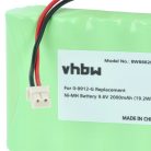 VHBW Alarmanlagen Akku Visonic 100729, 103-300672, GP130AAH6BMX, 0-9912-G - 2000 mAh 9,6 V NiMH
